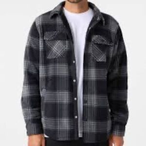 Voyager Arrowhead Plaid Fleece Button-Up Shirt Jacket
